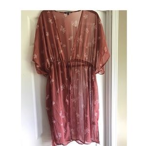 Mauve Sheer Kimono